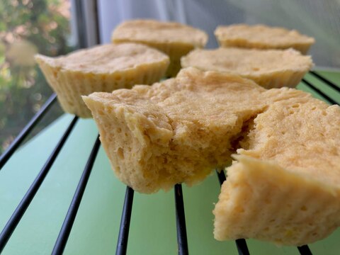 ◆かぼちゃ人参ツナのレンジ蒸しパン◆離乳食後期